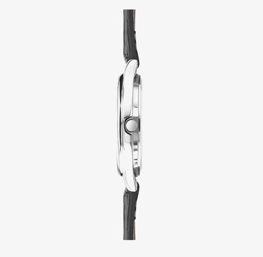 Sekonda Easy Reader Men's Watch with Silver Alloy Case & Black Leather Strap 30125