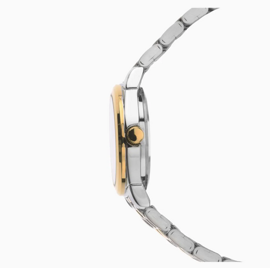 Sekonda Classic Ladies Watch Two Tone Case & Stainless Steel Bracelet with Silver White Dial 2462