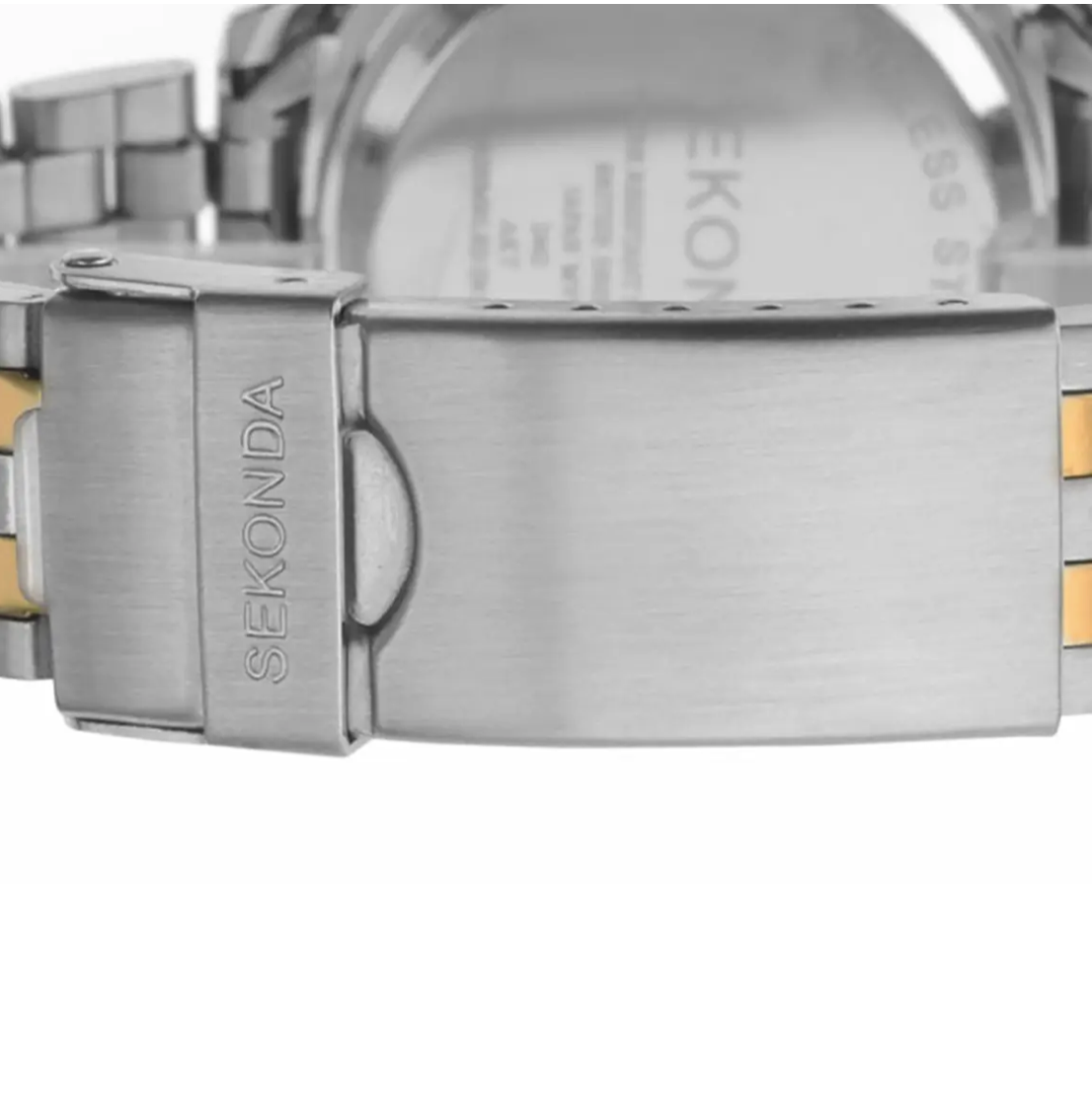 Sekonda Classic Ladies Watch Two Tone Case & Stainless Steel Bracelet with Silver White Dial 2462