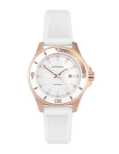 Sekonda Women's Watch with Rose Gold Dial, Ion-Plated Rose Gold Alloy Case