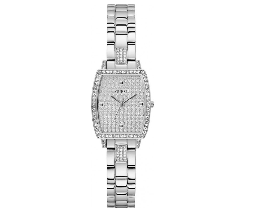 Guess Brilliant Women's Rectangle Crystal Dial Stainless Steel Bracelet Watch