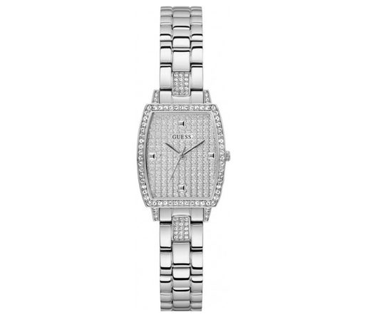 Guess Brilliant Women's Rectangle Crystal Dial Stainless Steel Bracelet Watch