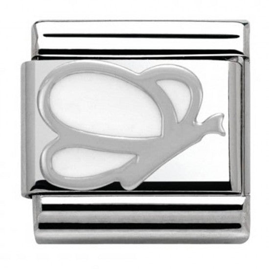 Nomination Classic Silver White Butterfly Animal Charm Link 33020202