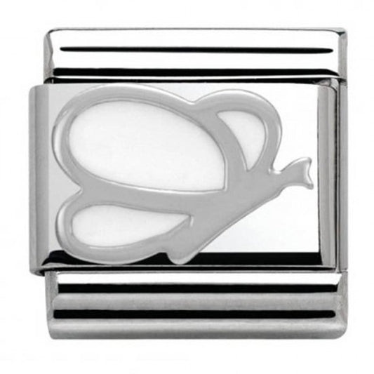 Nomination Classic Silver White Butterfly Animal Charm Link 33020202