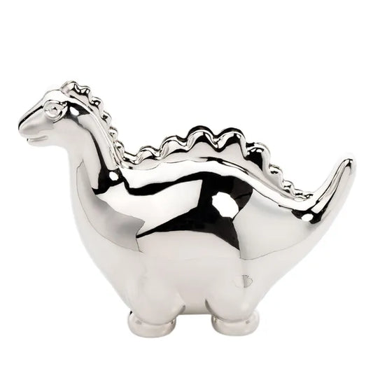 BAMBINO SILVER PLATED DINOSAUR MONEY BOX