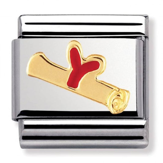 Nomination Classic Gold Diploma Charm Link 03022303