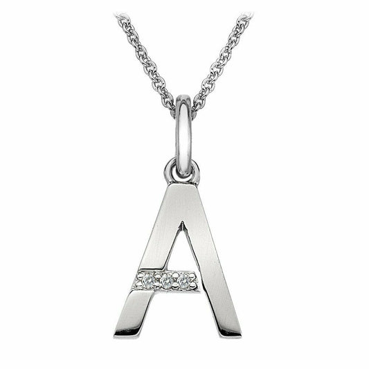 Hot Diamonds A Micro Pendant Necklace DP401 Initial A