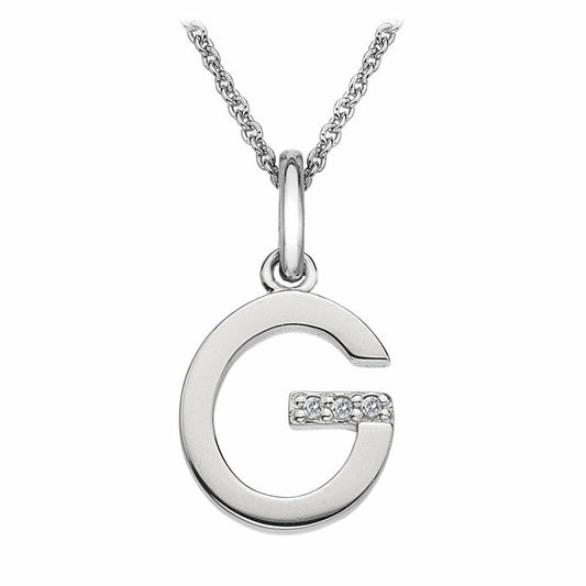 Hot Diamonds G Micro Pendant Necklace DP407 Initial G