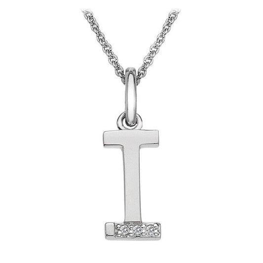 Hot Diamonds I Micro Pendant Necklace DP409 Initial I