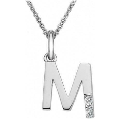 Hot Diamonds M Micro Pendant Necklace DP413 Initial M