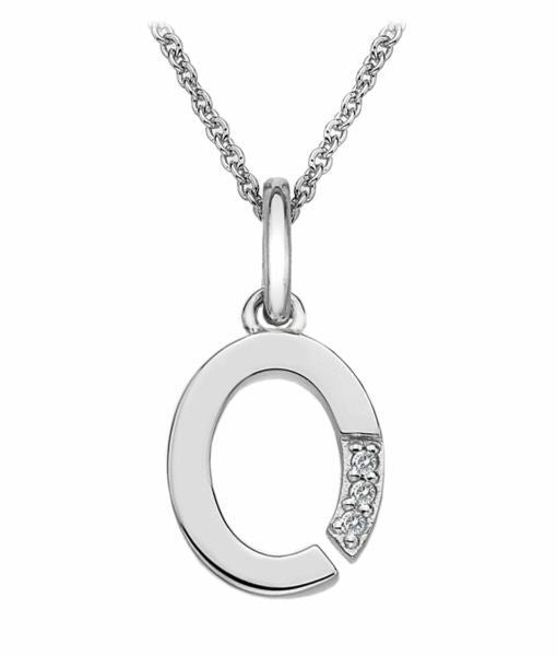 Hot Diamonds O Micro Pendant Necklace DP415 Initial