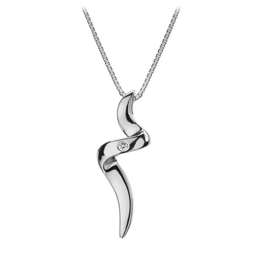 Hot Diamonds Spiral Silver Pendant DP197 Ladies Necklace Gift Present