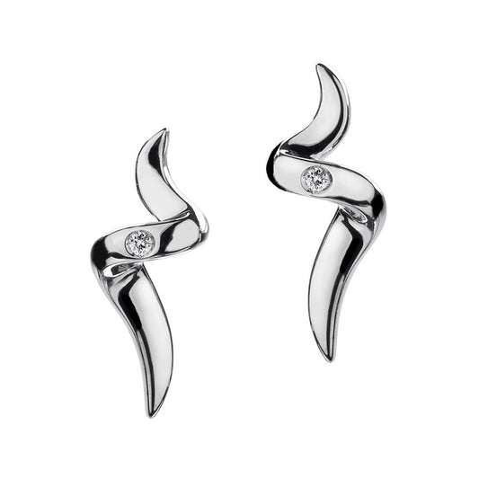 Hot Diamonds Sterling Silver 925 Spiral  Earrings Ladies DE221