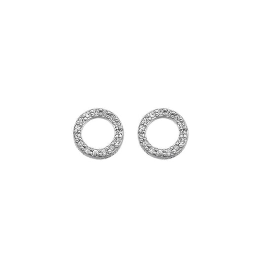 Hot Diamonds Sterling Silver Bliss Circle Earrings DE534 Ladies Gift