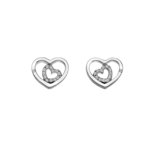 Hot Diamonds Sterling Silver Enchanting Encased Earrings DE548 Ladies Gift