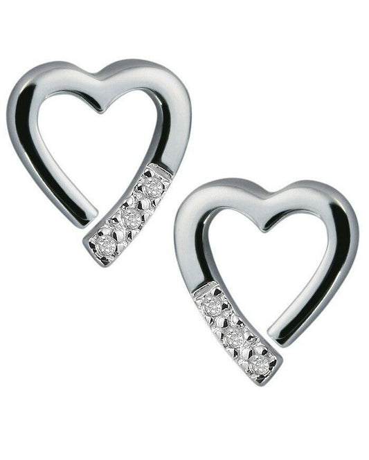 Hot Diamonds Sterling Silver Heart Memories Earrings DE110 Ladies Gift