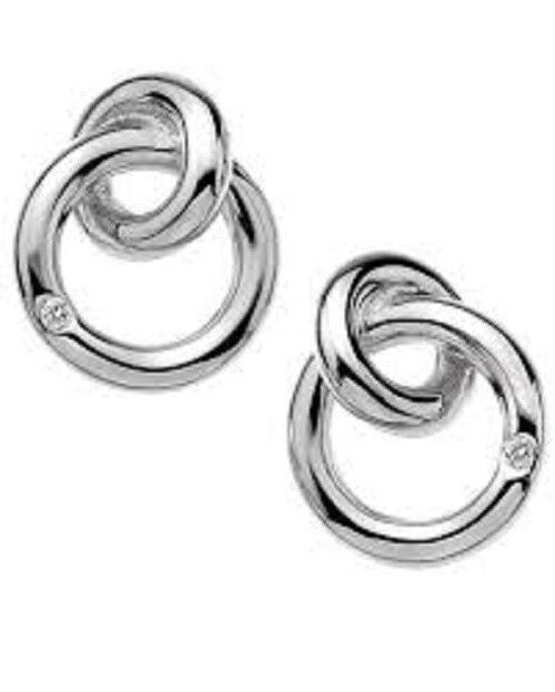 Hot Diamonds Sterling Silver Love Eternity Earrings DE308 Ladies Gift