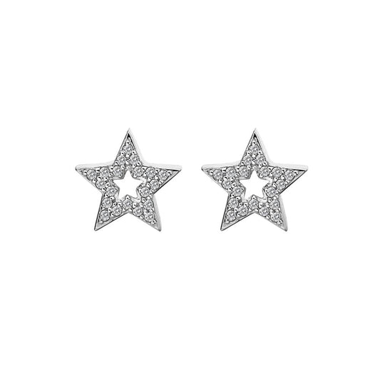 Hot Diamonds Sterling Silver Striking Stars Earrings DE554 Ladies Gift