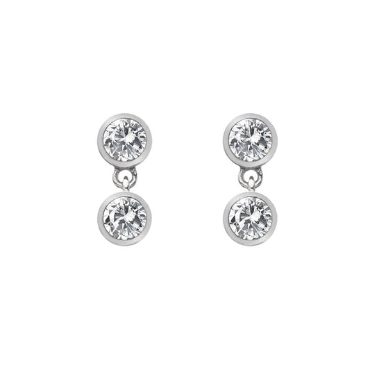 Hot Diamonds Sterling Silver Tender Double Drop Earrings DE586 Ladies Gift