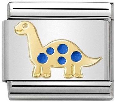 Nomination Classic Gold Dinosaur Brontosaurus Animal Charm Link 03027239