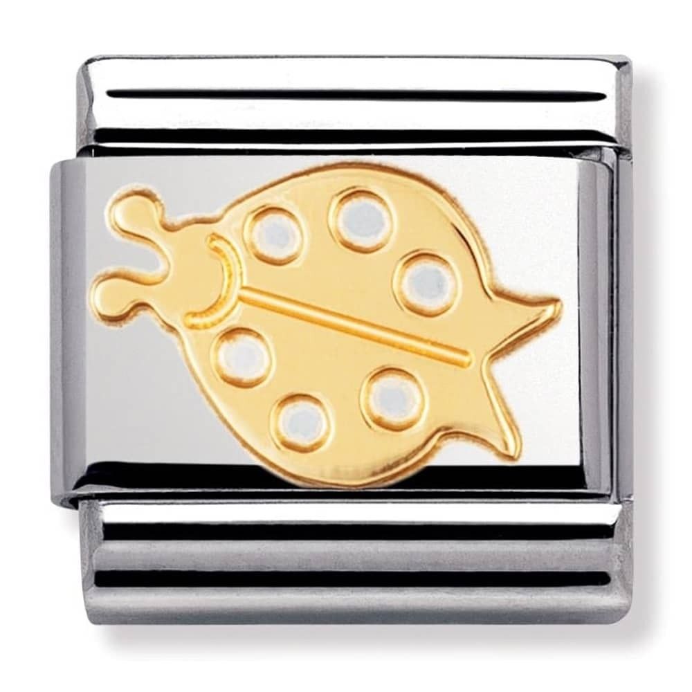 Nomination Classic Gold Ladybug Ladybird Animal Charm Link 03016274