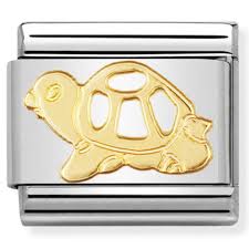Nomination Classic Gold Turtle Animal Charm Link 03011217