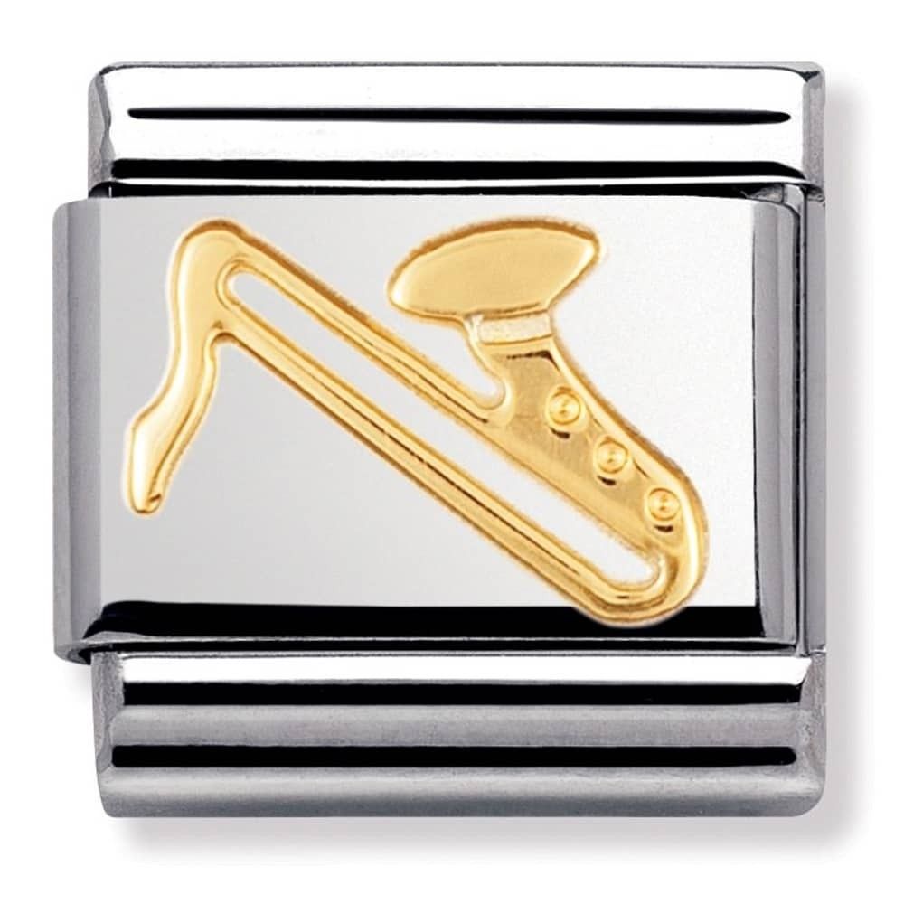 Nomination Classic Gold Music Saxophone Charm Link 03011707