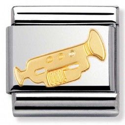 Nomination Classic Gold Music Trumpet Charm Link 03011704