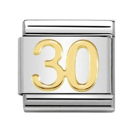 Nomination Classic Gold Number 30 Charm Link 03010940