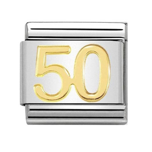 Nomination Classic Gold Number 50 Charm Link 03010942