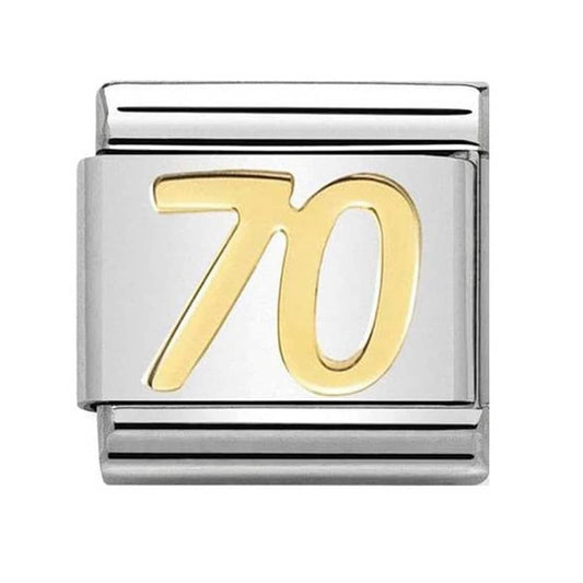 Nomination Classic Gold Number 70 Charm Link 03010938