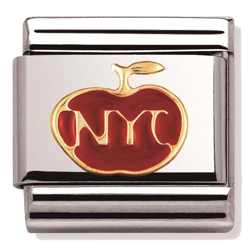Nomination Classic Gold NYC Apple Travel Charm Link 03024319