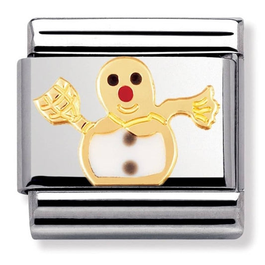 Nomination Classic Gold Snowman Xmas Charm Link 03022504