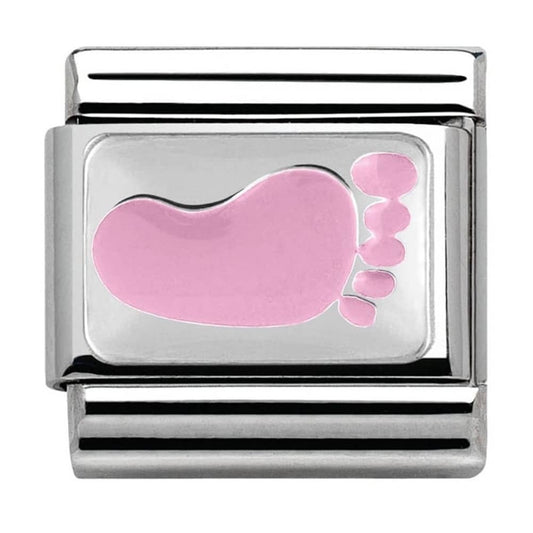 Nomination  Silver Pink Baby Foot New Arrival Charm Link 33028110
