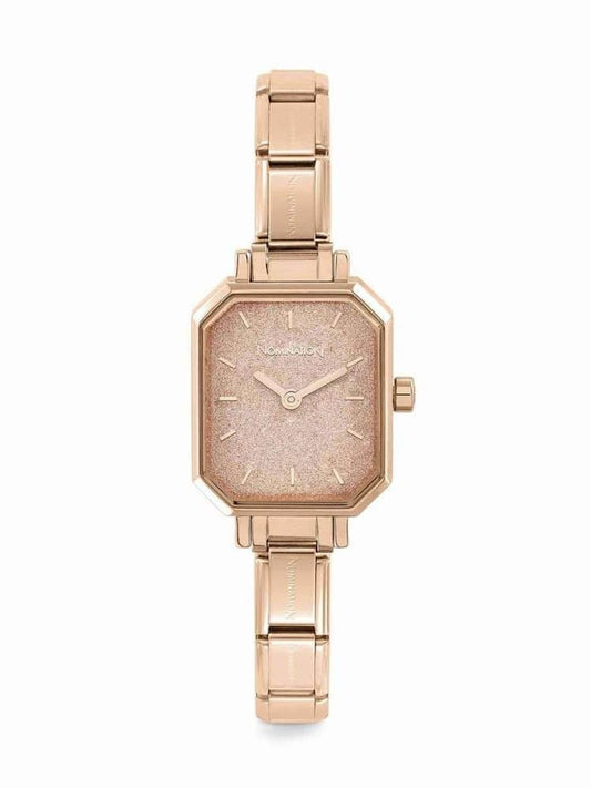 Nomination Classic Paris Watch Bracelet Rose Gold RG Sparkle Rectangular