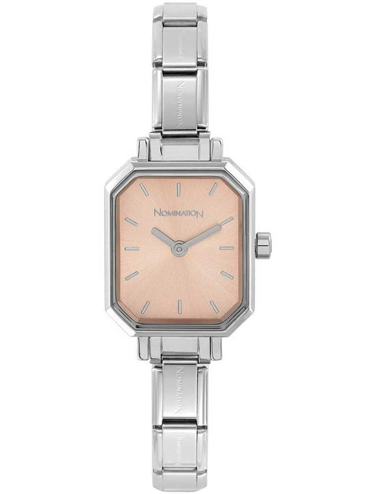 Nomination Classic Paris Watch Bracelet Silver Pink Rectangular