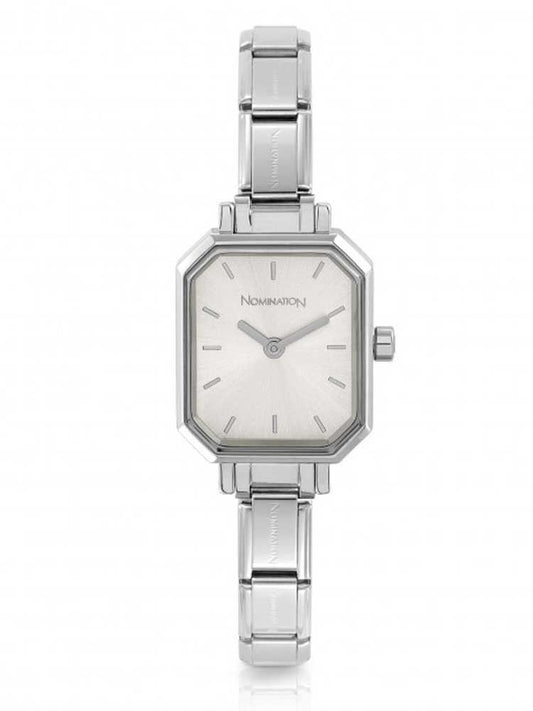 Nomination Classic Paris Watch Bracelet Silver White Rectangular
