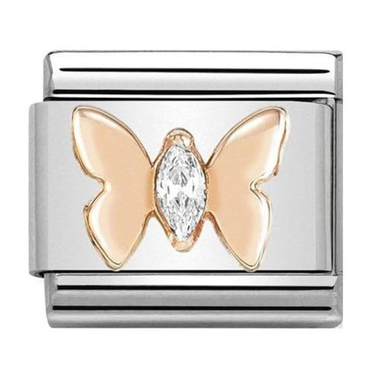 Nomination Classic Rose Gold Butterfly CZ Animal Charm Link 43030519