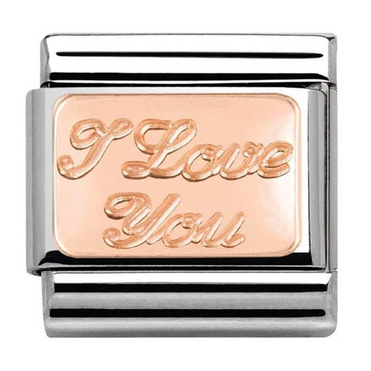 Nomination Classic Rose Gold I Love You Charm Link 430101130