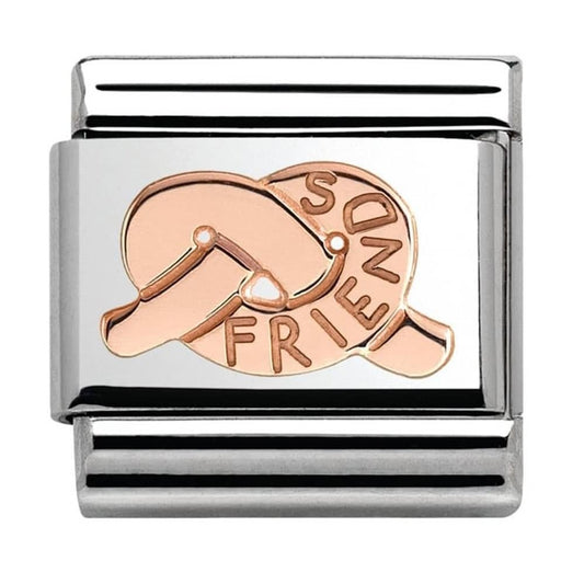 Nomination Classic Rose Gold Charm Infinity Knot Friends Charm Link 43010429