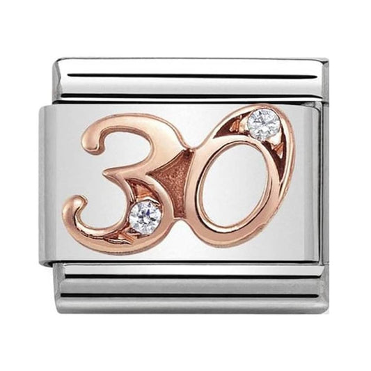 Nomination Classic Rose Gold Number 30 Charm Link 43031530l