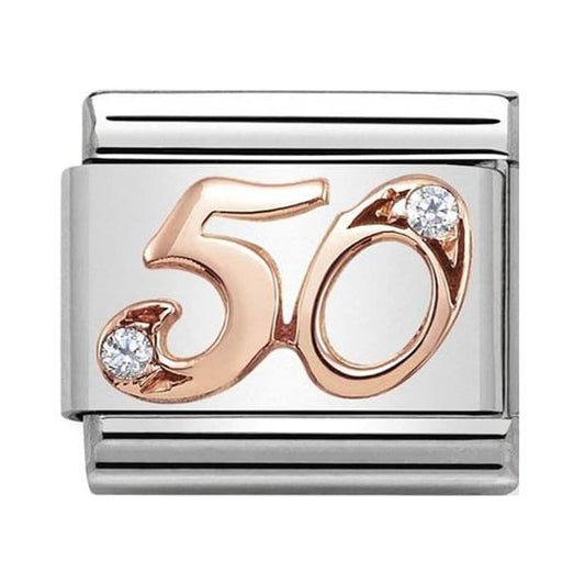 Nomination Classic Rose Gold Number 50 Charm Link 43031550
