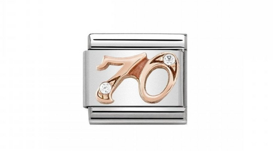 Nomination Classic Rose Gold Number 70 Charm Link 43031570