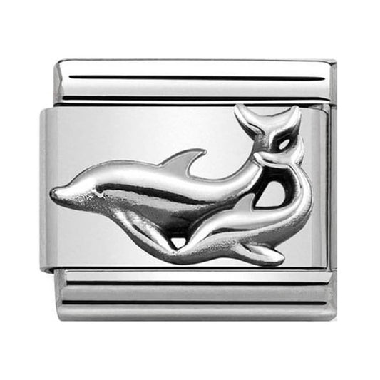 Nomination Classic Silver Dolphins Animal Charm Link 33010129