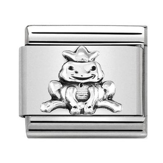 Nomination Classic Silver Frog with Crown Animal Charm Link 33010136