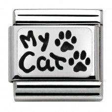 Nomination Classic Silver My Cat Animal Charm Link 33010236