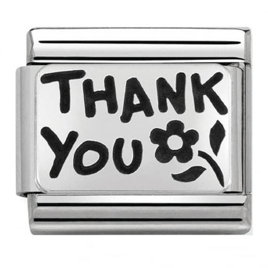 Nomination Classic Silver Thank You Charm Link 33010242