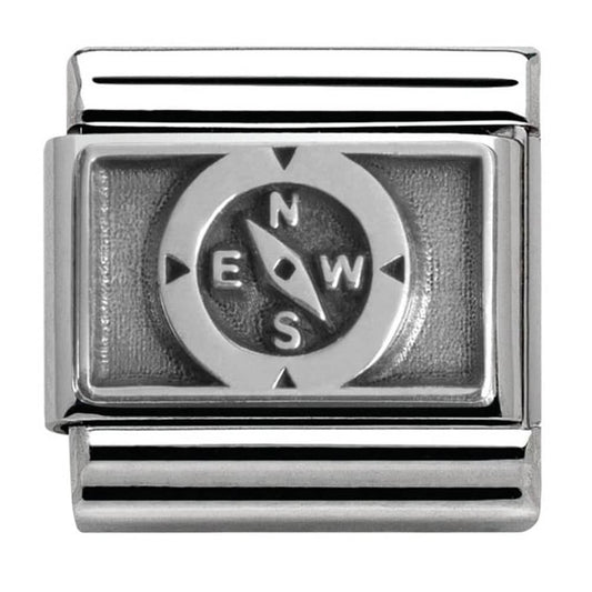 Nomination Classic Silver Compass Charm Link 33010207