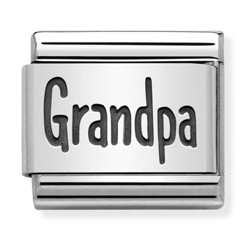 Nomination Charms  Silver Family Grandpa Charm Link 33010245