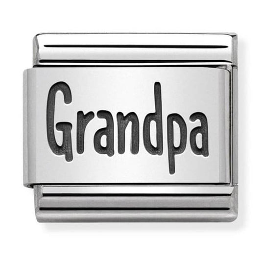 Nomination Charms  Silver Family Grandpa Charm Link 33010245